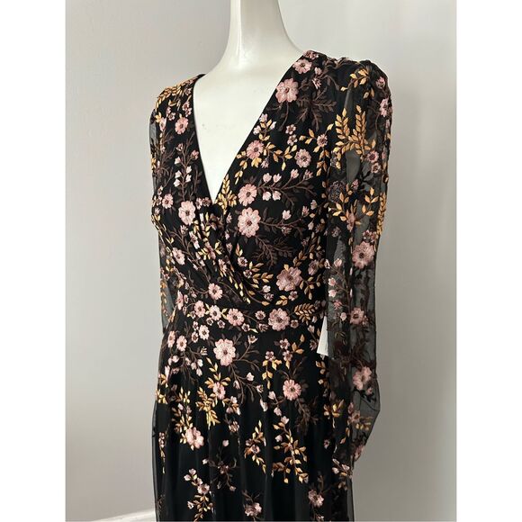 MAC DUGGAL FLORAL EMBROIDERED A-LINE COCKTAIL DRESS - Picture 8 of 10